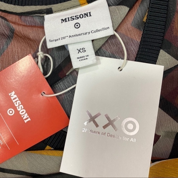 Missoni Target XS Brown Sheer Chevron Blouse Top - Picture 6 of 7